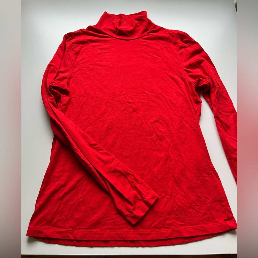 Frank and Oak Long Sleeve MockNeck - Red